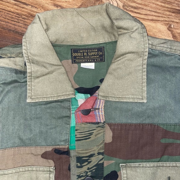RRL Flannel Patchwork Military Jacket - Picture 2 of 15
